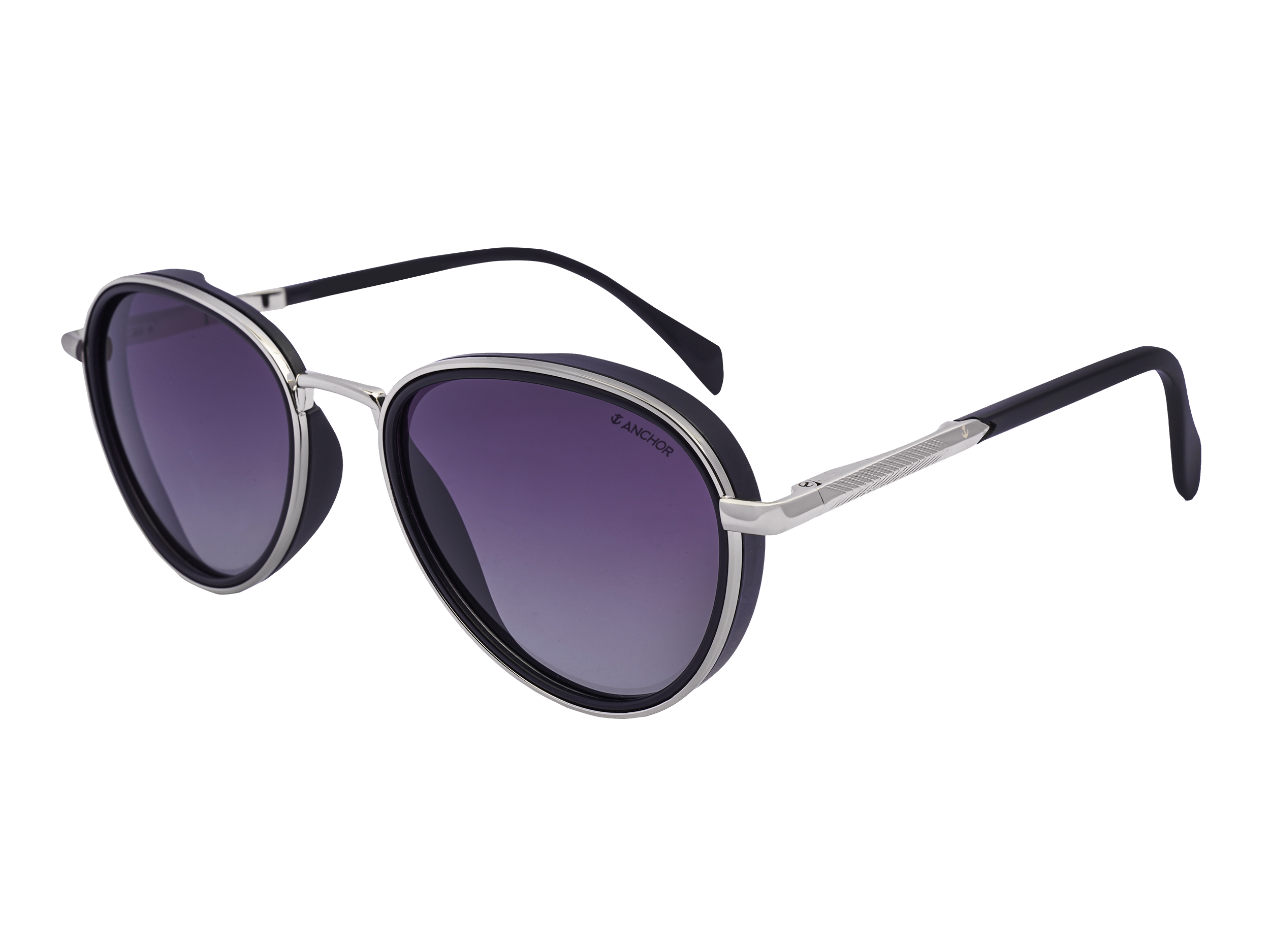 Anchor Round Sunglasses - EA4177 Silver