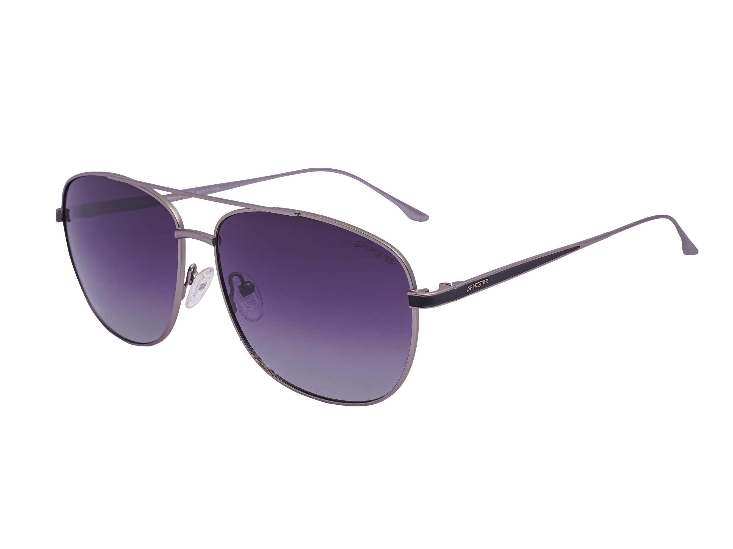 Sportster Square Sunglasses - GLT9093 Silver