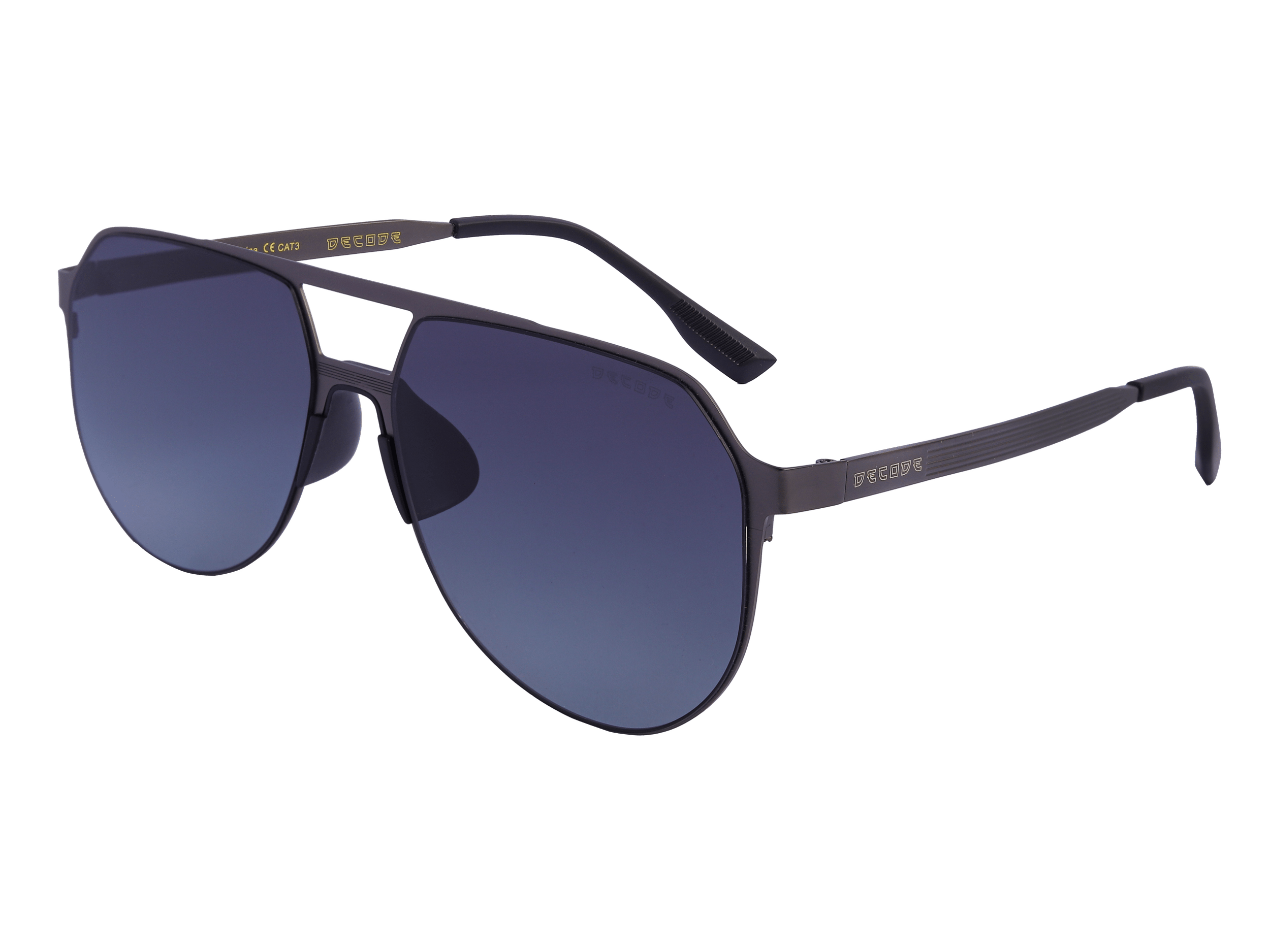 Decode Aviator Sunglasses - 2257/PLZ Black